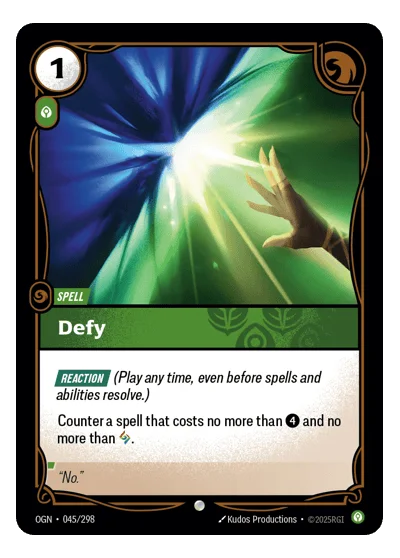 Defy OGN-45 Riftbound TCG