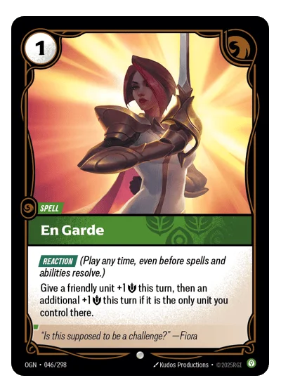En Garde OGN-46 Common Origins Riftbound TCG Card