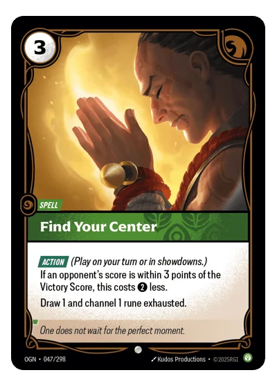Find Your Center OGN-47 Riftbound TCG