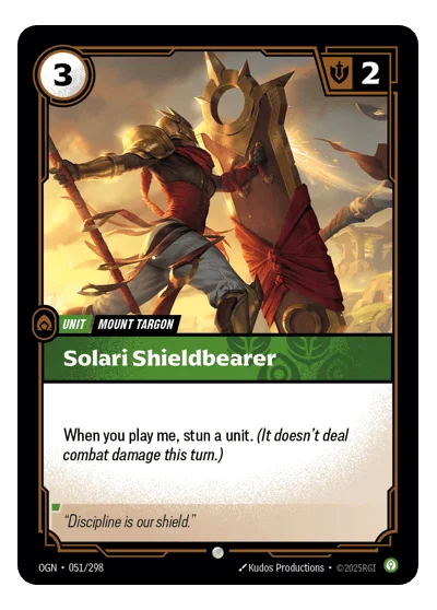 Solari Shieldbearer OGN-51 Riftbound TCG