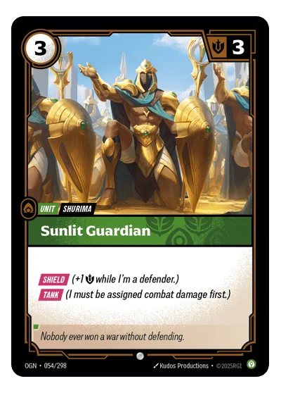 Sunlit Guardian OGN-54 Riftbound TCG