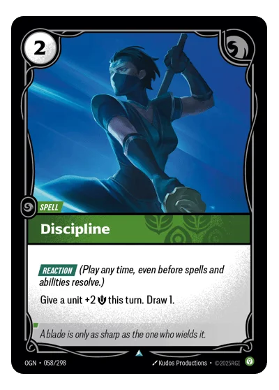 Discipline OGN-58 Uncommon Origins Riftbound TCG Card