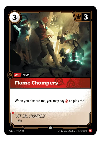Flame Chompers OGN-6 Riftbound TCG