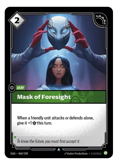 Mask Of Foresight OGN-60 Riftbound TCG
