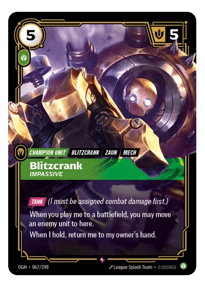 Blitzcrank, Impassive OGN-67 Riftbound TCG