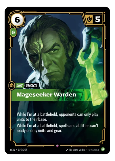 Mageseeker Warden OGN-70 Riftbound TCG