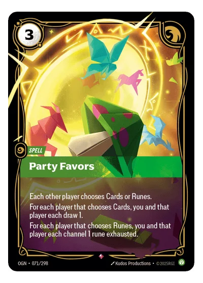 Party Favors OGN-71 Riftbound TCG