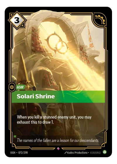 Solari Shrine OGN-72 Riftbound TCG