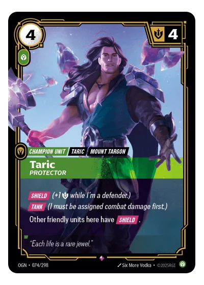 Taric, Protector OGN-74 Riftbound TCG