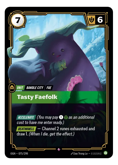 Tasty Faefolk OGN-75 Rare Origins Riftbound TCG Card