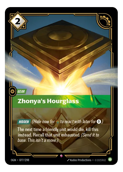 Zhonya's Hourglass OGN-77 Riftbound TCG