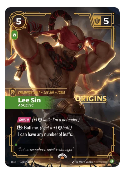 Lee Sin, Ascetic OGN-78 Riftbound Chase Card