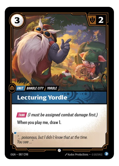Lecturing Yordle OGN-87 Common Origins Riftbound TCG Card