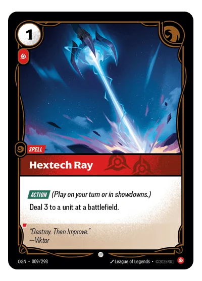 Hextech Ray OGN-9 Riftbound TCG