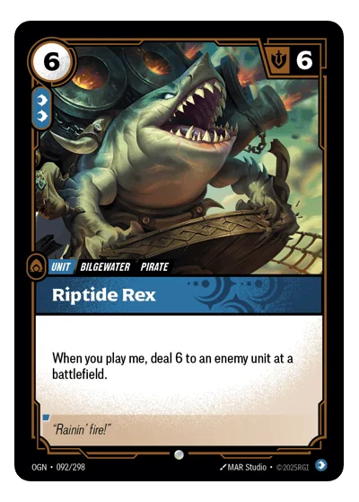 Riptide Rex OGN-92 Riftbound TCG