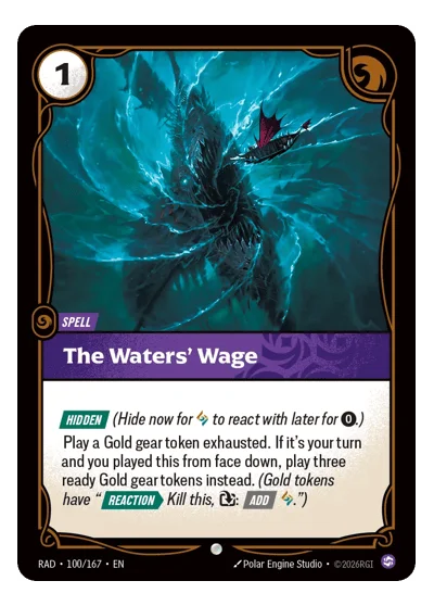 The Waters' Wage RAD-100 Riftbound TCG