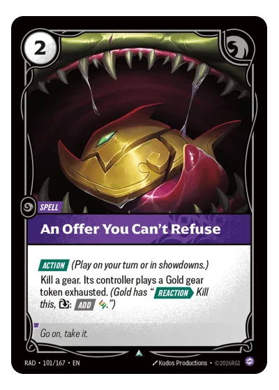 An Offer You Can't Refuse RAD-101 Riftbound TCG