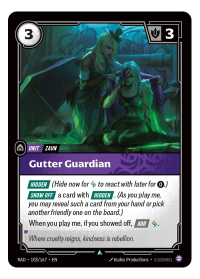 Gutter Guardian RAD-103 Riftbound TCG