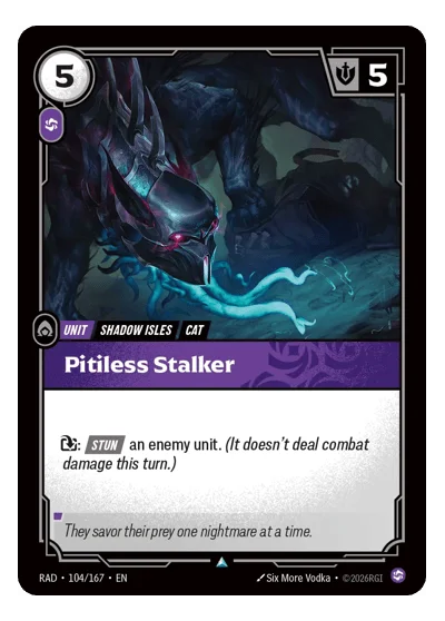 Pitiless Stalker RAD-104 Uncommon Radiance Riftbound TCG Card