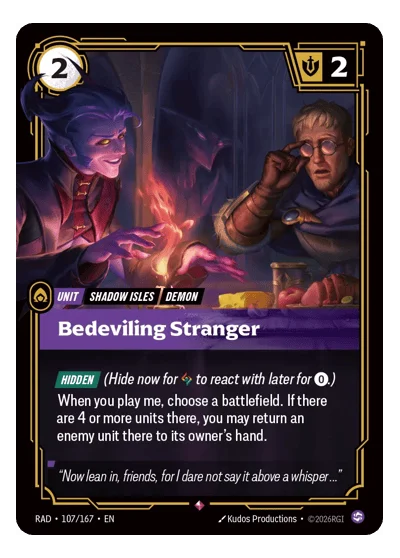 Bedeviling Stranger RAD-107 Riftbound TCG