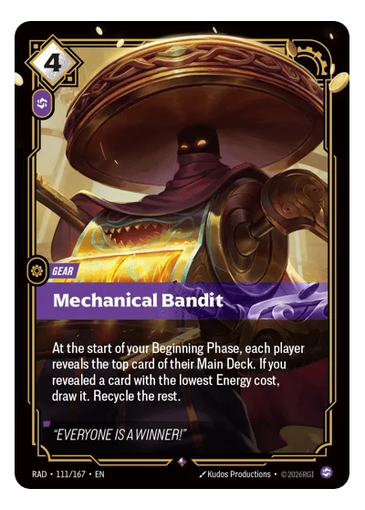 Mechanical Bandit RAD-111 Riftbound TCG