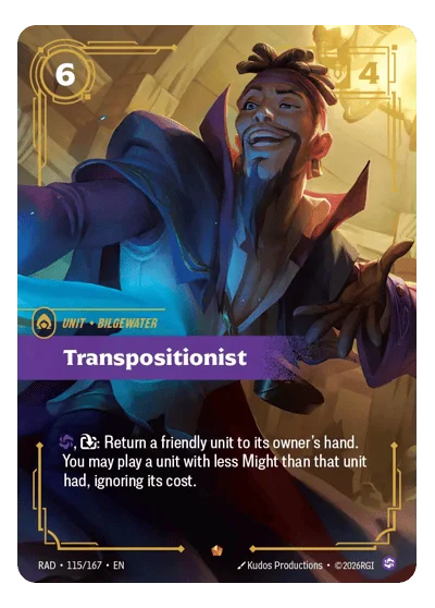 Transpositionist RAD-115 Epic Radiance Riftbound TCG Card