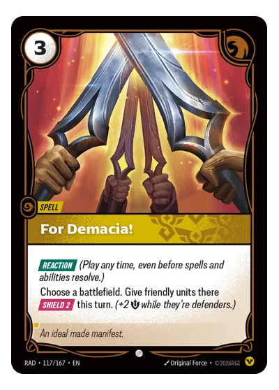 For Demacia! RAD-117 Riftbound TCG