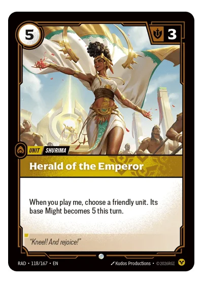 Herald of the Emperor RAD-118 Riftbound TCG
