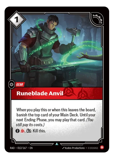Runeblade Anvil RAD-12 Riftbound TCG