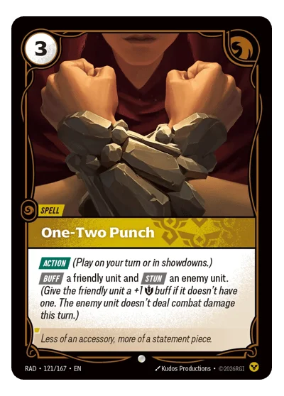 One-Two Punch RAD-121 Common Radiance Riftbound TCG Card