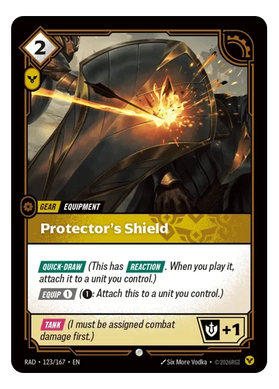Protector's Shield RAD-123 Common Radiance Riftbound TCG Card