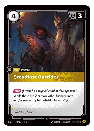 Steadfast Outrider RAD-128 Riftbound TCG