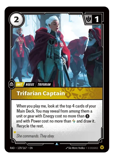 Trifarian Captain RAD-129 Riftbound TCG