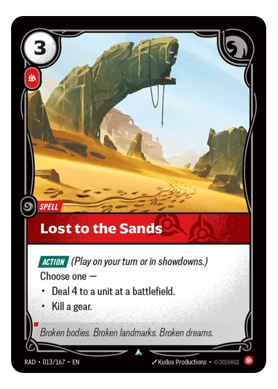 Lost to the Sands RAD-13 Riftbound TCG