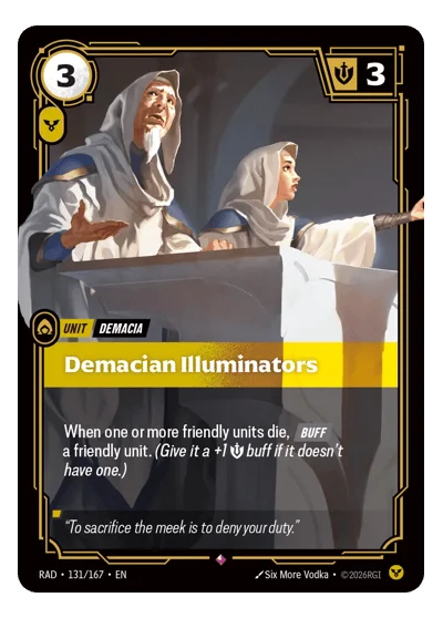 Demacian Illuminators RAD-131 Riftbound TCG