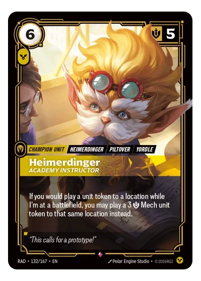 Heimerdinger, Academy Instructor RAD-132 Rare Radiance Riftbound TCG Card