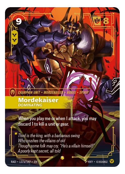 Mordekaiser, Dominating RAD-137a Riftbound TCG
