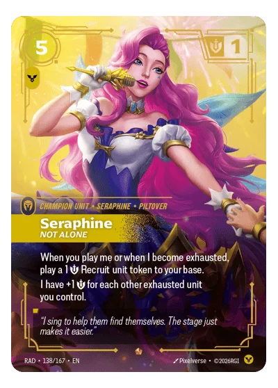 Seraphine, Not Alone RAD-138 Riftbound Chase Card