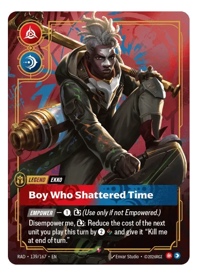 Ekko, Boy Who Shattered Time RAD-139 Riftbound TCG