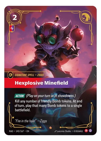 Hexplosive Minefield RAD-142 Epic Radiance Riftbound TCG Card