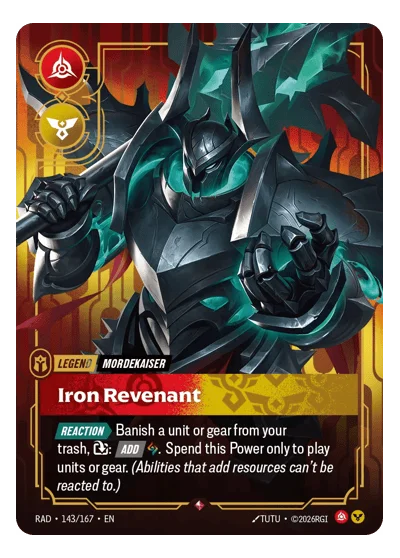 Mordekaiser, Iron Revenant RAD-143 Riftbound TCG