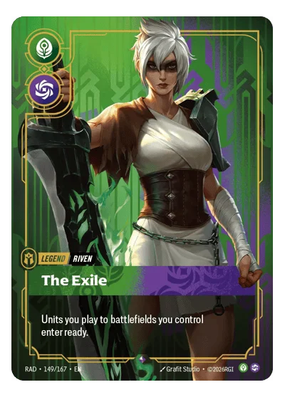Riven, The Exile RAD-149 Rare Radiance Riftbound TCG Card