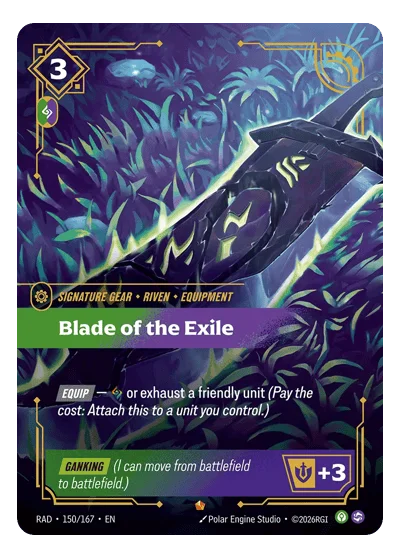Blade of the Exile RAD-150 Riftbound TCG