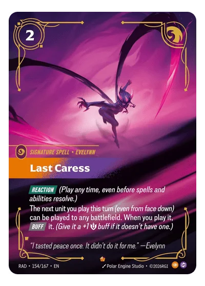 Last Caress RAD-154 Riftbound TCG