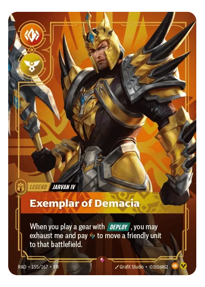 Jarvan IV, Exemplar of Demacia RAD-155 Riftbound TCG