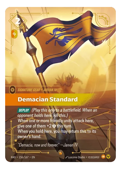 Demacian Standard RAD-156 Riftbound TCG