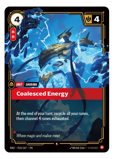 Coalesced Energy RAD-16 Riftbound TCG