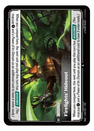 Firelights' Hideout RAD-162 Uncommon Radiance Riftbound TCG Card