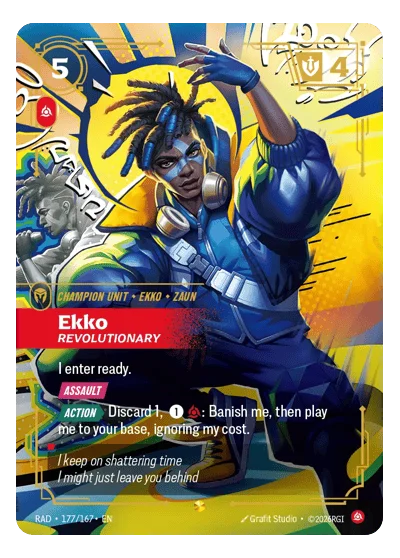 Ekko, Revolutionary RAD-177 Riftbound Chase Card