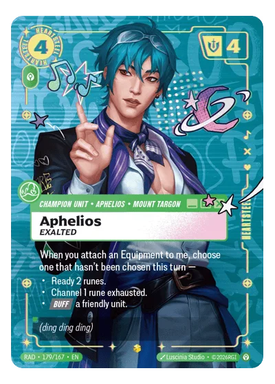 Aphelios, Exalted RAD-179 Riftbound Chase Card